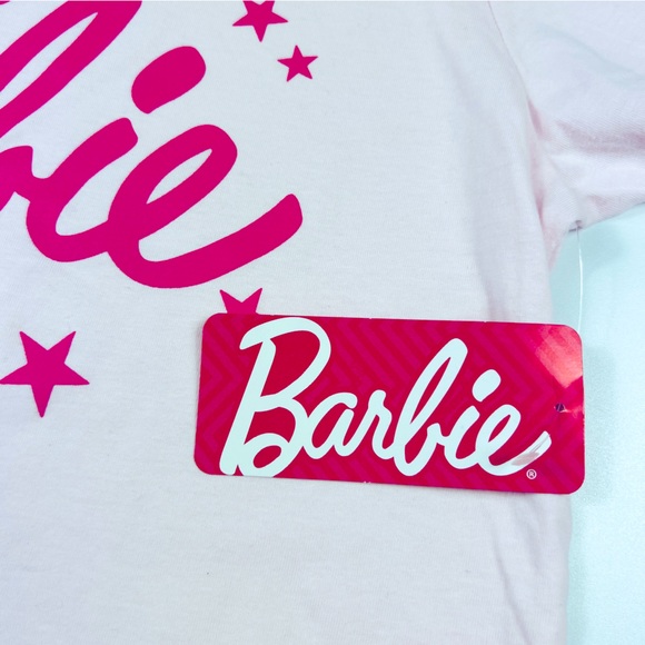 BARBIE Pink Graphic Short Sleeve Tee Girl's 16 NWT - Picture 4 of 5